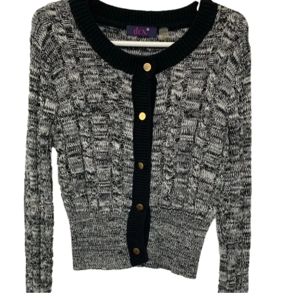 Girl’s Dex  black &white cardigan size 6
